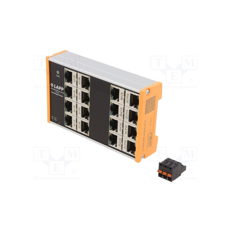 1 pcs x LAPP - UF16T - Switch Ethernet, unmanaged, Number of ports: 16, 18÷30VDC, RJ45