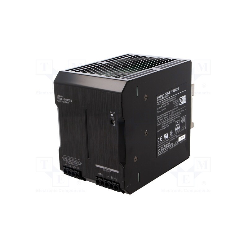 1 pcs x OMRON - S8VK-T48024 - Power supply: switched-mode, for DIN rail, 480W, 24VDC, 20A, OUT: 1