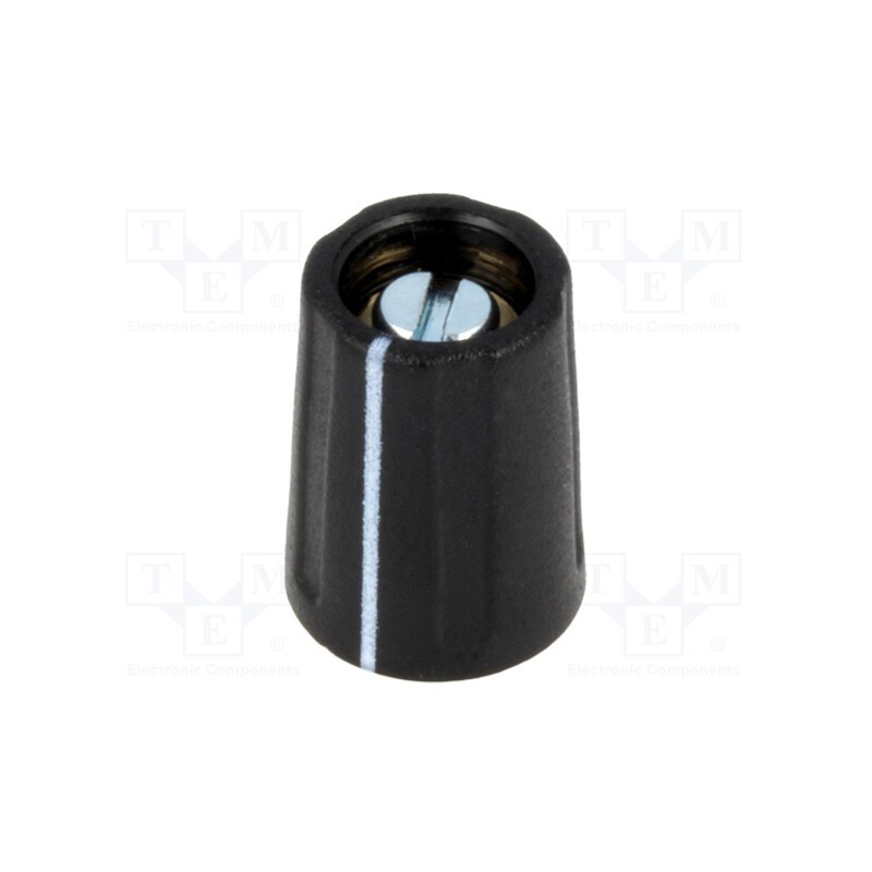 1 pcs x OKW - A2610320 - Knob, with pointer, ABS, Øshaft: 3.18mm, Ø10.5x14mm, black, A2610