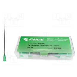 10 pcs x FISNAR - 8001347 - Needle: steel, 4', Size: 18, straight, 0.84mm, Mounting: Luer Lock