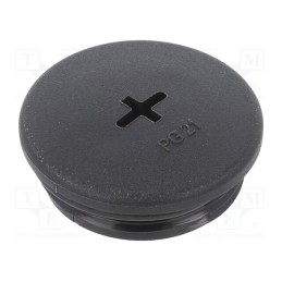 1 pcg x ALPHA WIRE - HPP21 BK080 - Stopper, PG21, polyamide, black, Thread: PG, 8mm, 10pcs.