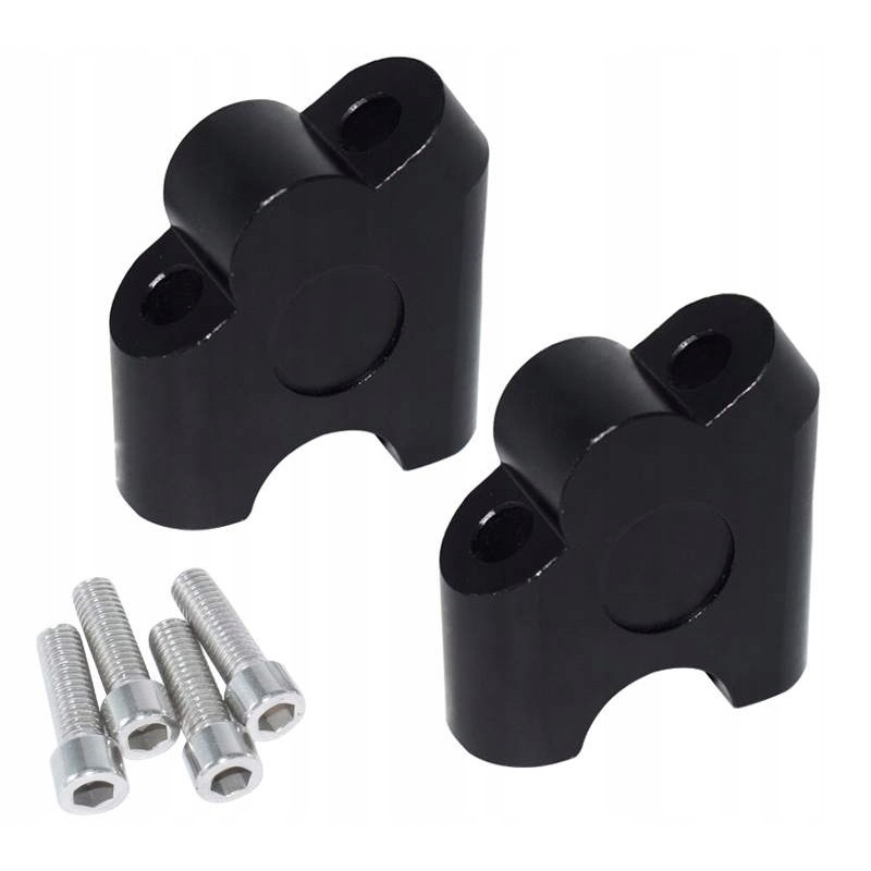 Universal black handlebar mount, 22 mm to 22 mm diagonal