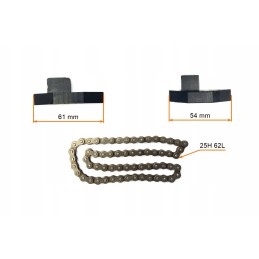 Starter chain and lower sliders quad atv 110 125 ccm 25h 62l 54 61mm