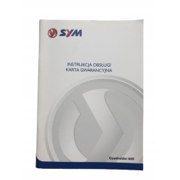 Sym quadraider 600 user manual, warranty card