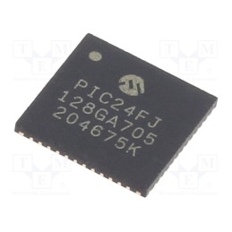 1 pcs x MICROCHIP TECHNOLOGY - PIC24FJ128GA705-I/M4 - IC: PIC microcontroller, 64kB, I2C x2,I2S x3,SPI x3,UART x2