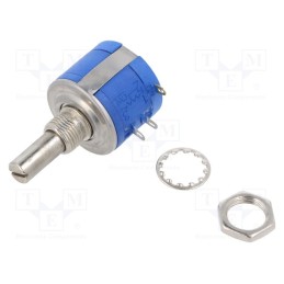 1 pcs x SR PASSIVES - POT2218PS-10K - Potentiometer: shaft, multiturn, 10kΩ, 2W, ±5%, 6.3mm, linear