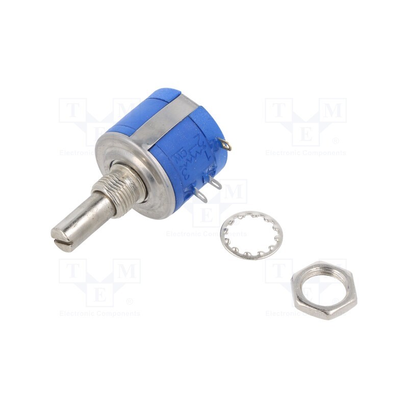 1 pcs x SR PASSIVES - POT2218PS-10K - Potentiometer: shaft, multiturn, 10kΩ, 2W, ±5%, 6.3mm, linear