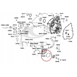 O-ring seal water pump Kymco MXU 700