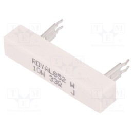 1 pcs x ROYAL OHM - PRZDAWJW330B00 - Resistor: wire-wound, THT, 33Ω, 10W, ±5%, 10x9x49mm