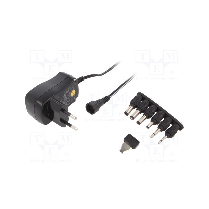 1 pcs x MINWA ELECTRONICS - MWMA06EU/6XC - Power supply: switched-mode, universal,plug, 3VDC,, 0.6A, Plug: EU
