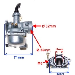 Chopper king quad atv 110cm carburetor choke cable 4t