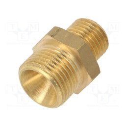 1 pcs x METABO - 901026173 - Double nipple, reducing, brass, Ext.thread: 1/4' + 3/8'
