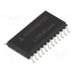 1 pcs x RENESAS - HIN208ECBZ - IC: interface, transceiver, full duplex,RS232, 230kbps, SO24-W