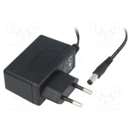 1 pcs x MEAN WELL - SGA12E15-P1J - Power supply: switched-mode, plug, 15VDC, 0.8A, 12W, Plug: EU, 84.5%