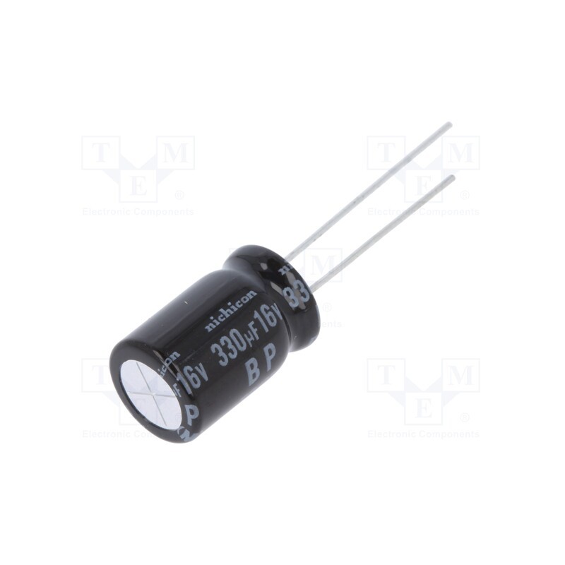 1 pcs x NICHICON - UEP1C331MPD - Capacitor: electrolytic, bipolar, THT, 330uF, 16VDC, Ø12.5x25mm
