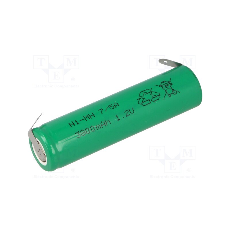 1 pcs x JJJ - J-7/5A3800 BL - Re-battery: Ni-MH, 7/5A,7/5R23, 1.2V, 3800mAh, soldering lugs