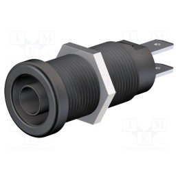 1 pcs x STu00c4UBLI - 66.9131-21 - Socket, 4mm banana, 37mm, black, nickel plated, on panel,screw