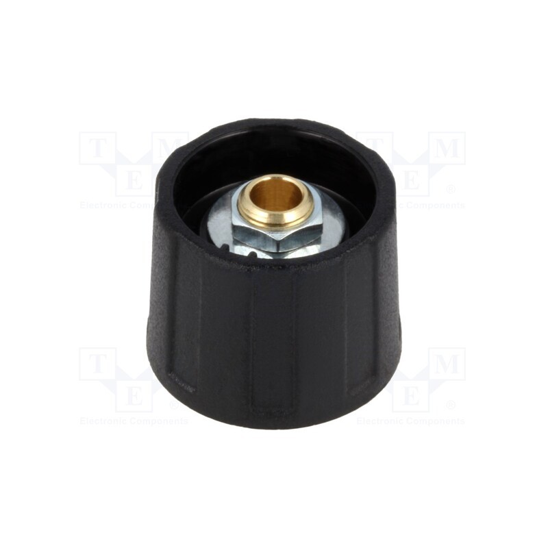 1 pcs x OKW - A2520040 - Knob, without pointer, ABS, Øshaft: 4mm, Ø20x15.5mm, black, A2520