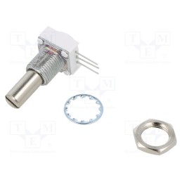 1 pcs x VISHAY - 14910F0GJSX10104KA - Potentiometer: shaft, 100kΩ, 1W, ±10%, 6.35mm, THT, Shaft: smooth