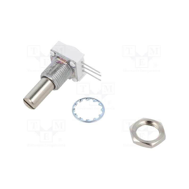 1 pcs x VISHAY - 14910F0GJSX10104KA - Potentiometer: shaft, 100kΩ, 1W, ±10%, 6.35mm, THT, Shaft: smooth