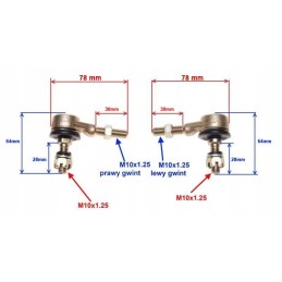 Rod end kit quad atv bashan kinroad loncin kxd barosa shineray
