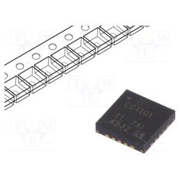 1 pcs x TEXAS INSTRUMENTS - CC1101RGPT - IC: RF transceiver, 600kbps, 1.8÷3.6VDC, SPI, SMD, QFN20