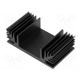 1 pcs x FISCHER ELEKTRONIK - SK 48 37,5 SA - Heatsink: extruded, TO3, black, L: 37.5mm, W: 65mm, H: 20mm, 3K/W
