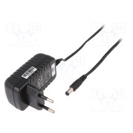 1 pcs x CELLEVIA POWER - CLW-0612-W2E-EB - Power supply: switched-mode, plug, 12VDC, 0.5A, 6W, Plug: EU, 83%