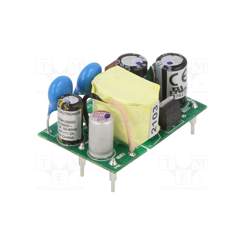 1 pcs x CINCON - CFM12S050 - Converter: AC/DC, 12W, 90÷264VAC, Usup: 120÷370VDC, Uout: 5VDC, 80%