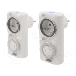 1 pcs x LOGILINK - ET0006A - Programmable time switch, 30min÷24h, 230VAC/16A, Usup: 230VAC