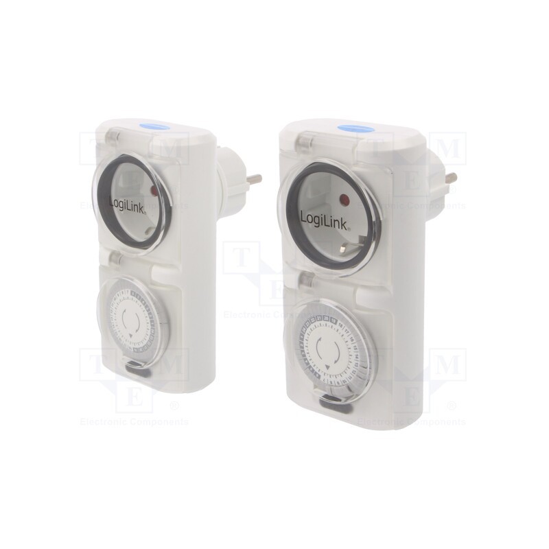 1 pcs x LOGILINK - ET0006A - Programmable time switch, 30min÷24h, 230VAC/16A, Usup: 230VAC