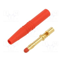 1 pcs x STu00c4UBLI - 22.2663-22 - Plug, 4mm banana, 32A, 1kV, red, insulated, 2.5mm2, gold-plated