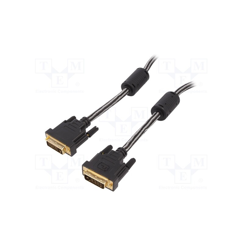 1 pcs x EDNET - 84521 - Cable, dual link, DVI-D (24+1) plug,both sides, 3m, black, 30AWG