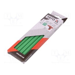 1 pcg x YATO - YT-82436 - Hot melt glue, Ø: 11.2mm, green, L: 200mm, Bonding: 20÷30s, 5pcs.