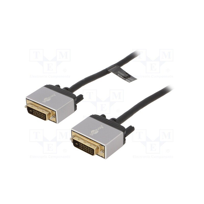 1 pcs x Goobay - 73971 - Cable, DVI-D (24+1) plug,both sides, PVC, Len: 1.5m, black