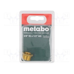 1 pcs x METABO - 901026246 - Thread adapter, brass, Ext.thread: 3/8', Int.thread: 1/2'
