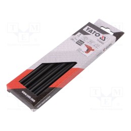 1 pcg x YATO - YT-82433 - Hot melt glue, Ø: 11.2mm, black, L: 200mm, Bonding: 20÷30s, 5pcs.