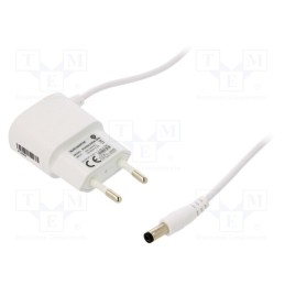 1 pcs x POS - POS06100A-WH - Power supply: switched-mode, plug, 6VDC, 1A, 6W, Plug: EU, 78.88%