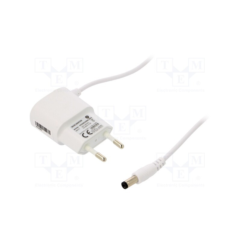 1 pcs x POS - POS06100A-WH - Power supply: switched-mode, plug, 6VDC, 1A, 6W, Plug: EU, 78.88%