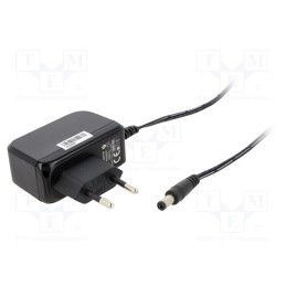 1 pcs x POS - POS24050A - Power supply: switched-mode, plug, 24VDC, 0.5A, 12W, Plug: EU, black