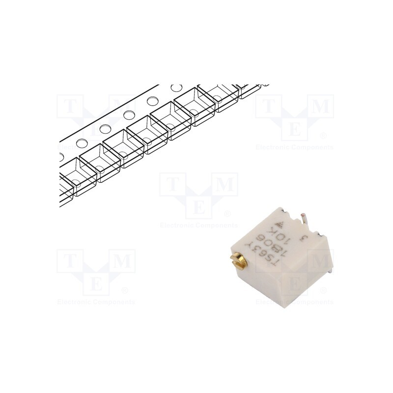 1 pcs x VISHAY - TS63Y103KT20 - Potentiometer: mounting, horizontal,multiturn, 10kΩ, 250mW, SMD