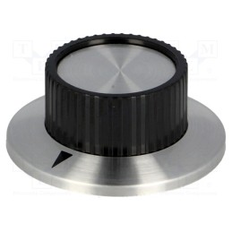 1 pcs x SCI - RN-114B - Knob, with flange, plastic, Øshaft: 6.35mm, Ø23.8x14.8mm