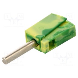 1 pcs x WAGO - 215-911 - Plug, 4mm banana, 20A, 42V, yellow-green, non-insulated, 40mm
