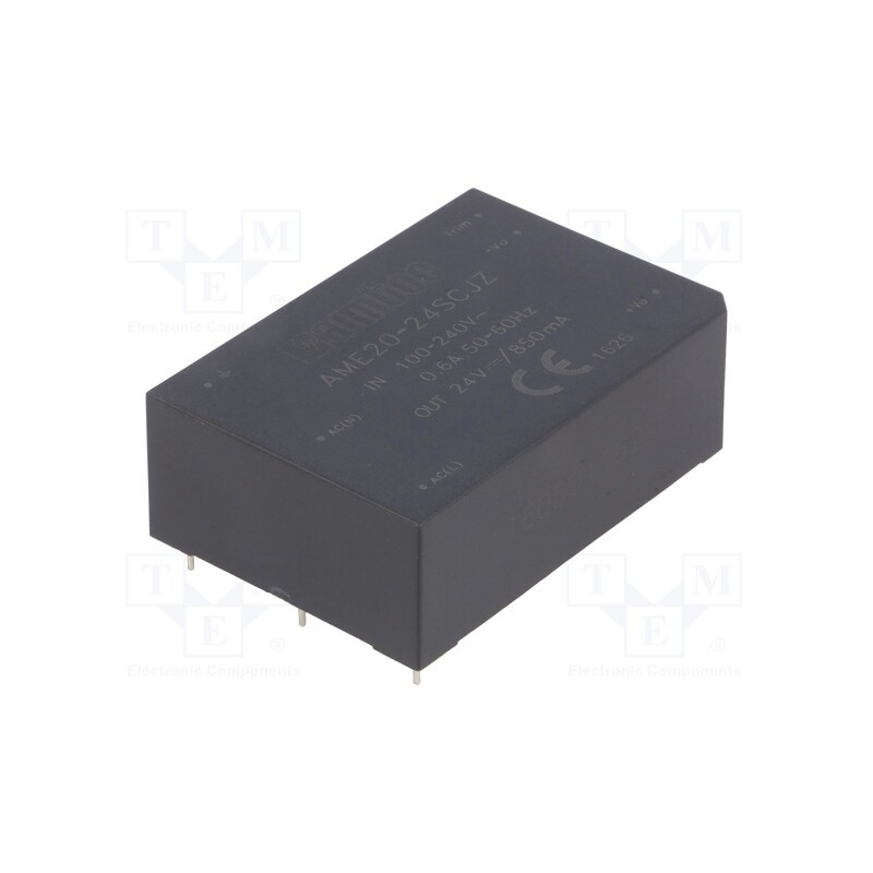 1 pcs x AIMTEC - AME20-24SCJZ - Converter: AC/DC, 20W, 85÷264VAC, Usup: 120÷370VDC, Uout: 24VDC