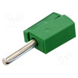 1 pcs x WAGO - 215-411 - Plug, 4mm banana, 20A, 42V, green, non-insulated, 40mm