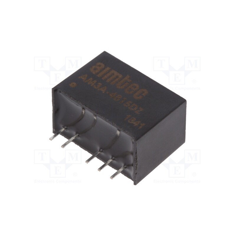1 pcs x AIMTEC - AM3A-4815DZ - Converter: DC/DC, 3W, Uin: 18÷75V, Uout: 15VDC, Uout2: -15VDC, SIP6