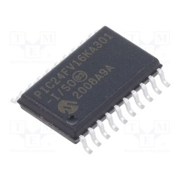 1 pcs x MICROCHIP TECHNOLOGY - PIC24FV16KA301-I/SO - IC: PIC microcontroller, 16kB, 32MHz, SMD, SO20, PIC24