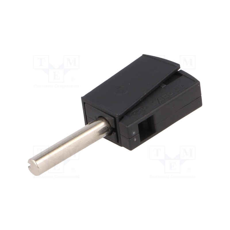 1 pcs x WAGO - 215-311 - Plug, 4mm banana, 20A, 42V, black, non-insulated, 40mm