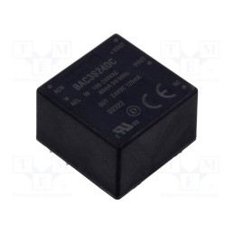 1 pcs x Murata Power Solutions - BAC3S24DC - Converter: AC/DC, 3W, 85÷264VAC, Usup: 120÷370VDC, Uout: 24VDC, 78%
