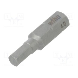 1 pcs x WIHA - 1706 - Screwdriver bit, hex key, HEX 4mm, Overall len: 25mm, STANDARD